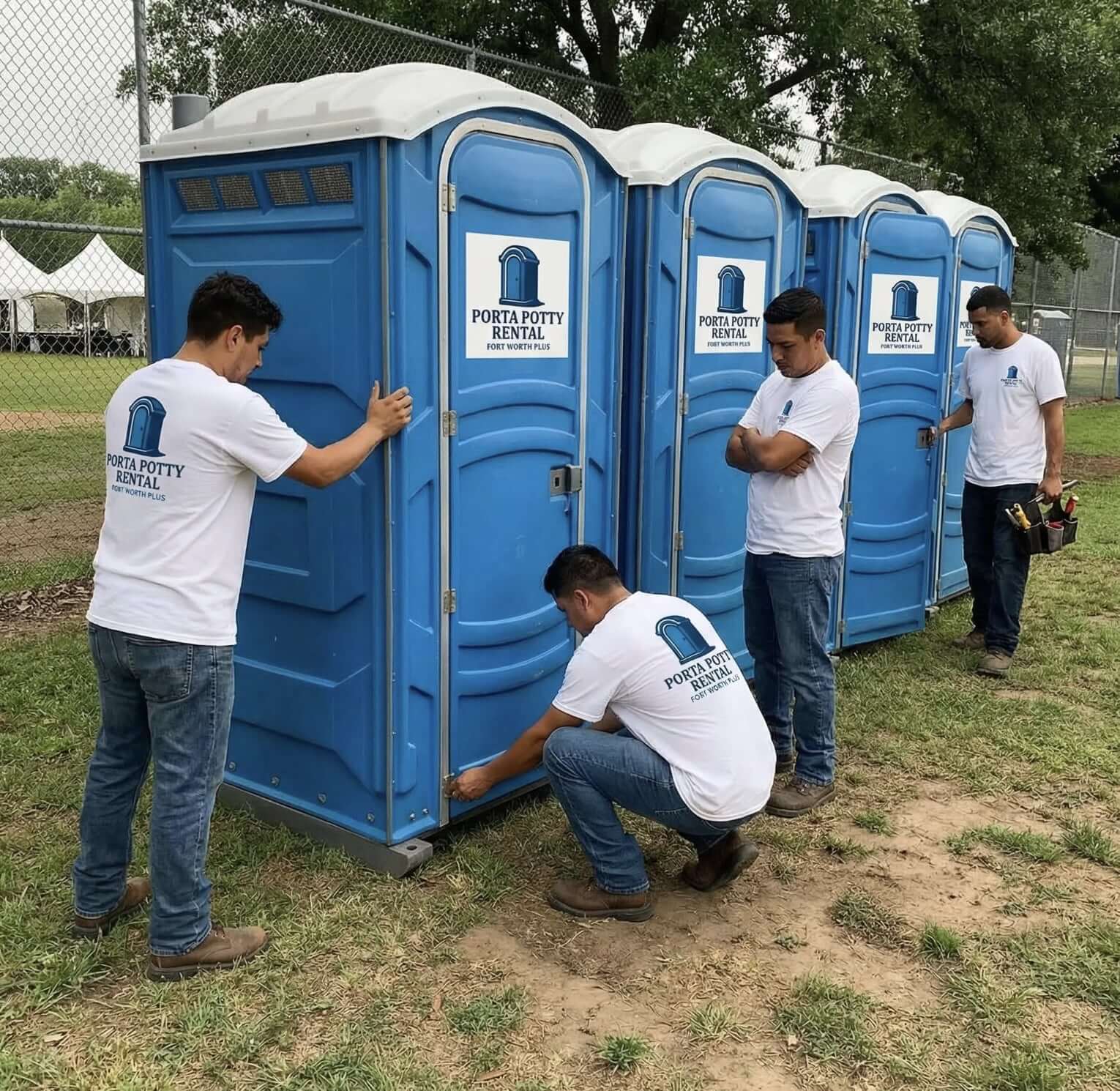 Porta Potty Rental Fort Worth Plus Team Setup